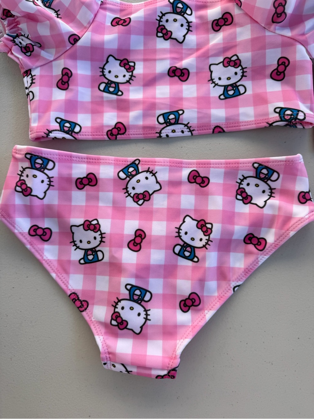 Hello Kitty Pink Gingham Ruffle Two-Piece - Picture 3 of 3